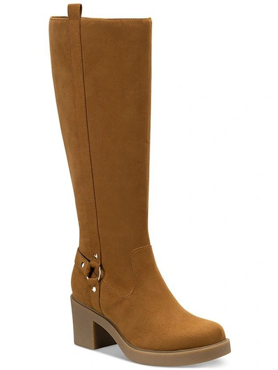 Style & Co Brettaa Womens Faux Suede Round Toe Knee-high Boots In Multi