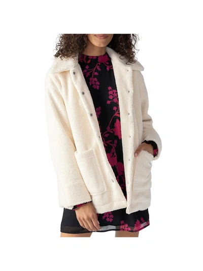 Sanctuary Womens Faux Sherpa Cold Weather Teddy Coat In Multi