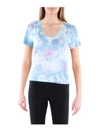 Anthropologie Maronie Womens Tie Dye Knit T-shirt In Multi