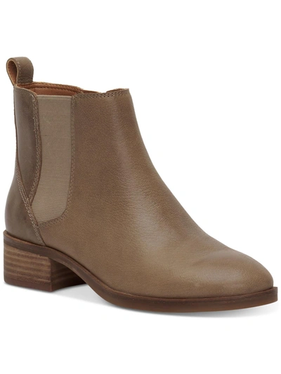 Lucky Brand Podina Womens Leather Pull On Chelsea Boots In Multi