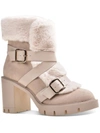 Inc Bemie Womens Faux Fur Zipper Winter & Snow Boots In Beige