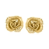 Ross-simons Italian 14kt Yellow Gold Rose Earrings In Gold