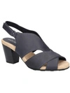 Easy Street Annette Womens Slip On Peep Te Heels In Blue