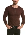 John Varvatos Hayes Regular Fit Cotton Blend Long Sleeve Henley In Red