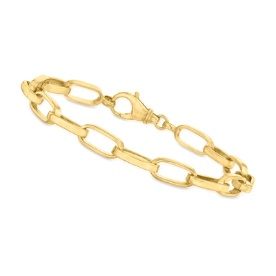 Canaria Fine Jewelry Canaria Men's 7mm 10kt Yellow Gold Paper Clip Link Bracelet