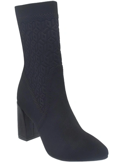 Impo Vartly Womens Knit Almond Toe Mid-calf Boots In Black