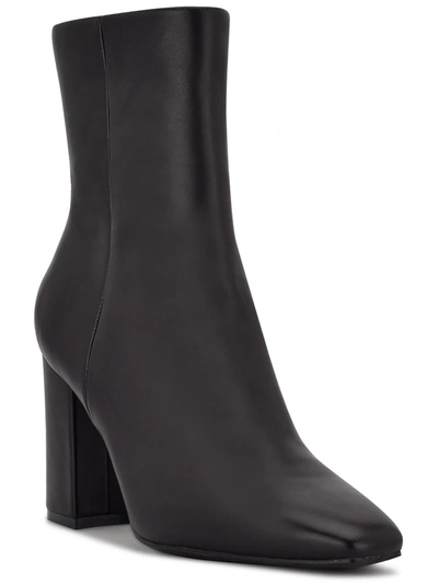 Nine West Adea Womens Studded Square Toe Mid-calf Boots In Black