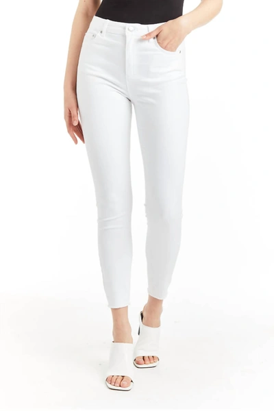 Tractr Mona High Waist Skinny Crop Jean In White