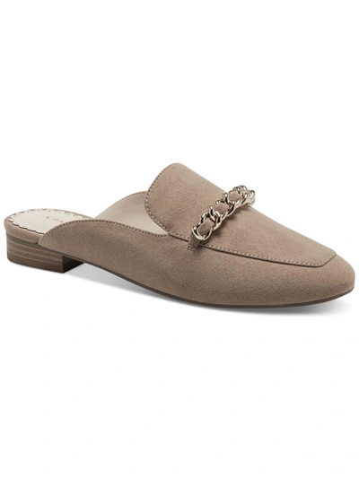 Charter Club Kari Womens Faux Suede Chain Mules In Multi