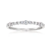 Ross-simons Round And Baguette Diamond Ring In 14kt White Gold In White