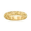 Ross-simons 4mm 18kt Yellow Gold Diamond-cut Ring In Yellow