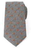 Cufflinks, Inc Holiday Pumpkin Herringbone Silk Tie In Gray