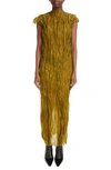 Acne Studios Crinkled Dress In Seaweed Green