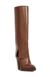 Vince Camuto Women's Nanfala Platform Wild-calf Fold-over Cuffed Dress Boots In Warm Caramel