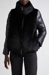 Herno Faux Fur-inserts Ultralight Padded Jacket Clothing In Black