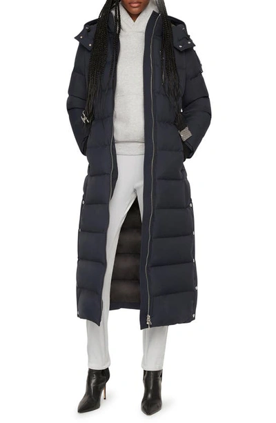Moose Knuckles Cloud Long Parka Down Jacket In Nero