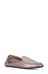 Aquatalia Qaitlin Metallic Driver Loafers In Bronze