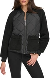 ANDREW MARC SPORT MIX MEDIA QUILTED BOMBER JACKET