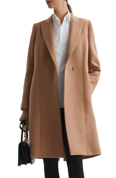 Reiss Arlow Mid Length Coat In Camel