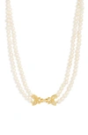 VIDAKUSH BUTTERFLY CLASP FRESHWATER PEARL NECKLACE