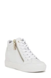 Nine West Tons Lace-up Wedge Sneaker In White