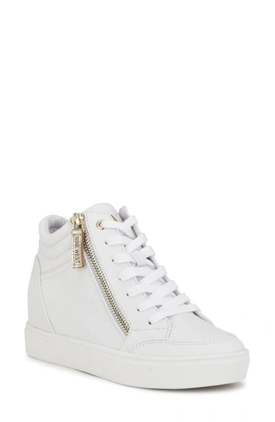 NINE WEST TONS LACE-UP WEDGE SNEAKER