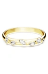 Swarovski Women's Dextera Goldtone & Crystal Mixed Cuts Bangle In White