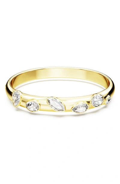 Swarovski Women's Dextera Goldtone & Crystal Mixed Cuts Bangle In White