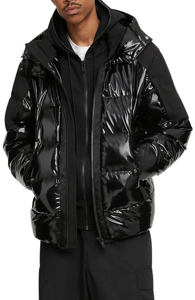 Moose Knuckles Dugald Quilted Down Jacket In Noir_noir_brillant