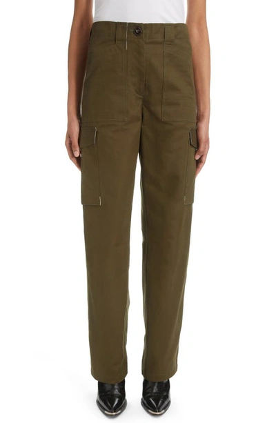 Rabanne Khaki Cargo Pocket Trousers In Kaki