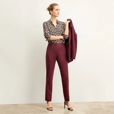 M.m.lafleur The Smith Pant - Washable Wool Twill In Shiraz