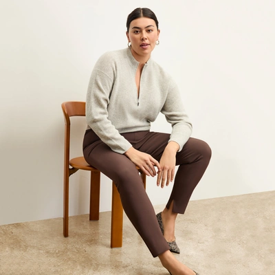 M.m.lafleur The Skinny Foster Pant - Powerstretch In Mahogany