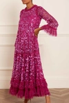 Needle & Thread Celia Sequin-embellished Tulle Gown In Pink