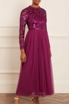 Needle & Thread Tempest Bodice Ankle Gown In Purple