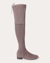 Stuart Weitzman Women's Lowland Stretch-suede Over-the-knee Boot In Tan