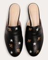 ALEPEL WOMEN'S METALLIC BEES & STARS MULE