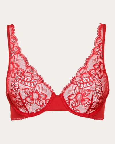 La Perla Women's Layla Lace Underwire Bra In Red