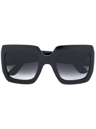 Gucci Oversize Square Frame Sunglasses In Black
