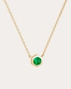 NATORI WOMEN'S EMERALD HEXAGON PENDANT NECKLACE