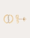 Natori Women's Shangri-la 14k Yellow Gold & Diamond Yin-yang Stud Earrings In Gold