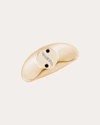 Natori Women's Shangri-la 14k Gold Diamond Yin-yang Signet Ring In Gold