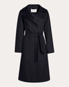 Max Mara Cappotto Manuela Con Cintura In Black