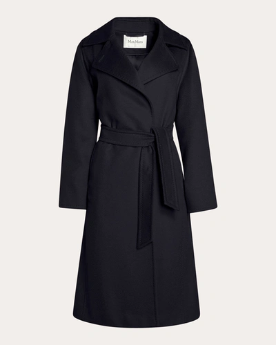 Max Mara Cappotto Manuela Con Cintura In Black