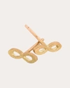 Elizabeth Moore Women's 18k Yellow Gold Infinity Stud Earrings In Gold
