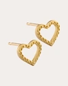 Elizabeth Moore Women's Infinity 18k Yellow Gold Heart Stud Earrings