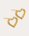 Elizabeth Moore Women's Infinity 18k Yellow Gold Heart Stud Earrings In Gold