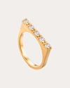 Elizabeth Moore Women's Circle Of 5th's 18k Yellow Gold & Diamond Bar Ring In Gold