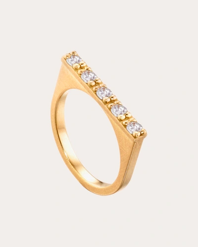 Elizabeth Moore Women's Circle Of 5th's 18k Yellow Gold & Diamond Bar Ring
