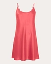La Perla Women's Silk-satin Chemise In Pink