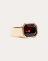 Short & Suite Women's Chunky 14k Gold-plated Swarovski Crystal Ring In Red